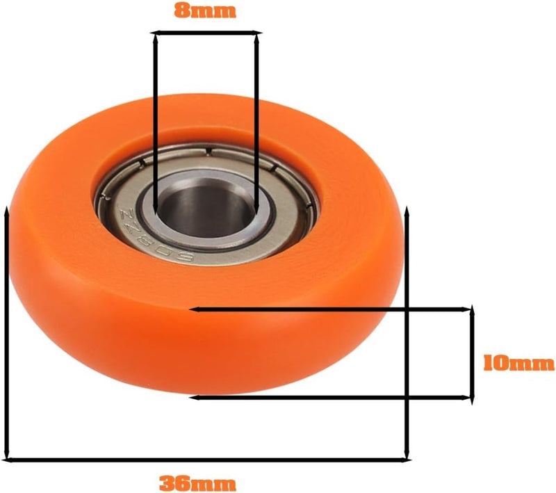 Load image into Gallery viewer, Roeimachine stoelwielen set van 2 stuks 36 mm - happygetfit.com
