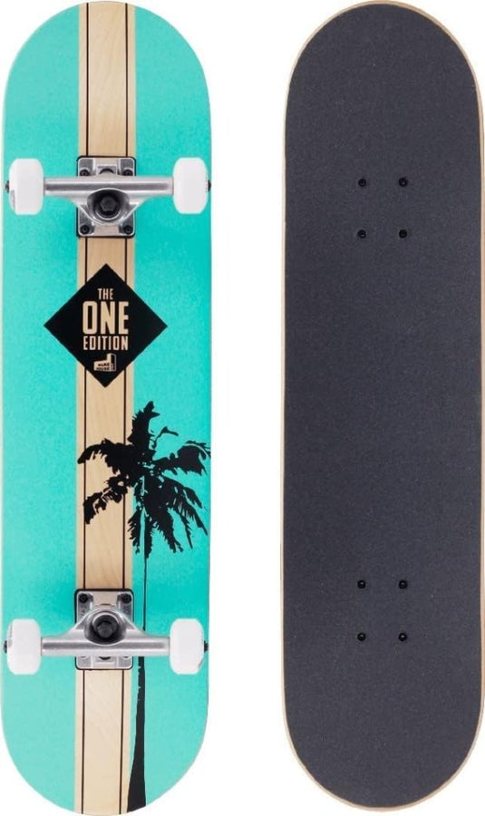 RollerCoaster Skateboards Drop-Through The One Edition: Feathers, Palms, Icecream, Surfer (Palms) - happygetfit.com