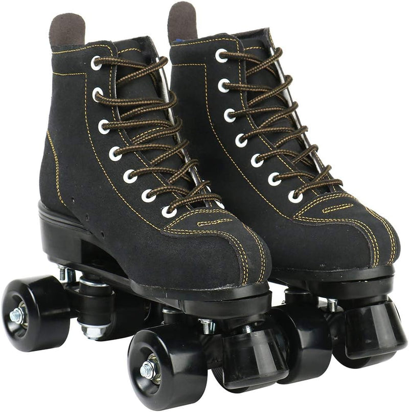 Load image into Gallery viewer, Rolschaatsen Dubbele rijschaatsen Verstelbare vierwielige rolschaatsen voor buiten, Schaatsen, maat 4.5/5.5/6.5/7/7.5/8/8.5/9.5/10.5 (zwart, 39=UK:6.5) - happygetfit.com
