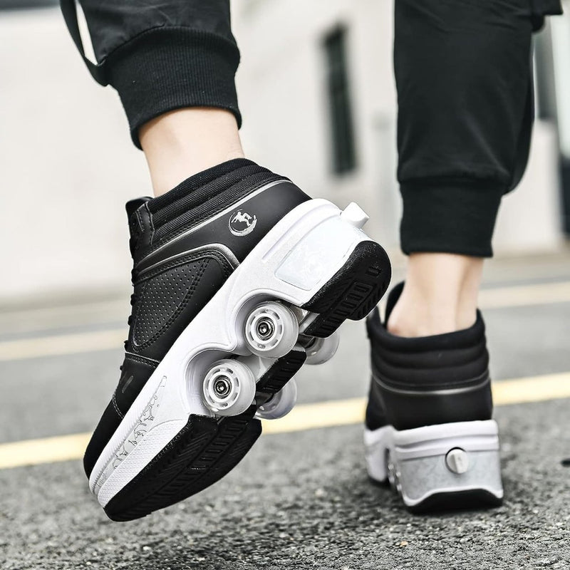 Load image into Gallery viewer, Rolschaatsen, schoenen met wieltjes, skateschoenen, inline skates, verstelbare damesschoenen met wieltjes, voor meisjes - happygetfit.com
