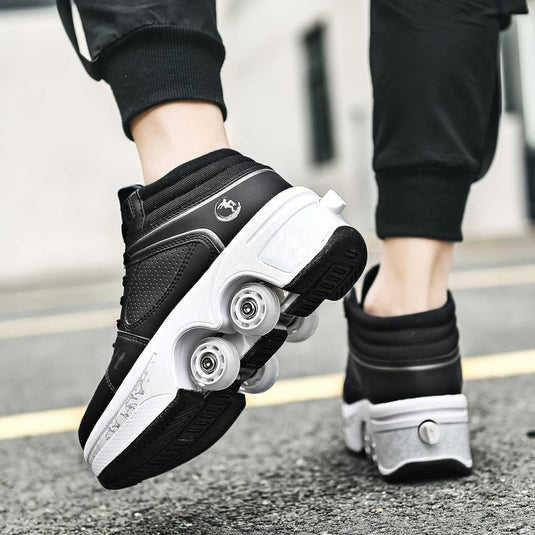 Rolschaatsen, schoenen met wieltjes, skateschoenen, inline skates, verstelbare damesschoenen met wieltjes, voor meisjes - happygetfit.com