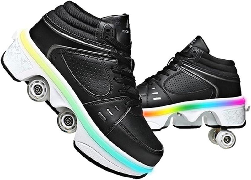 Load image into Gallery viewer, Rolschaatsen, schoenen met wieltjes, skateschoenen, inline skates, verstelbare damesschoenen met wieltjes, voor meisjes - happygetfit.com
