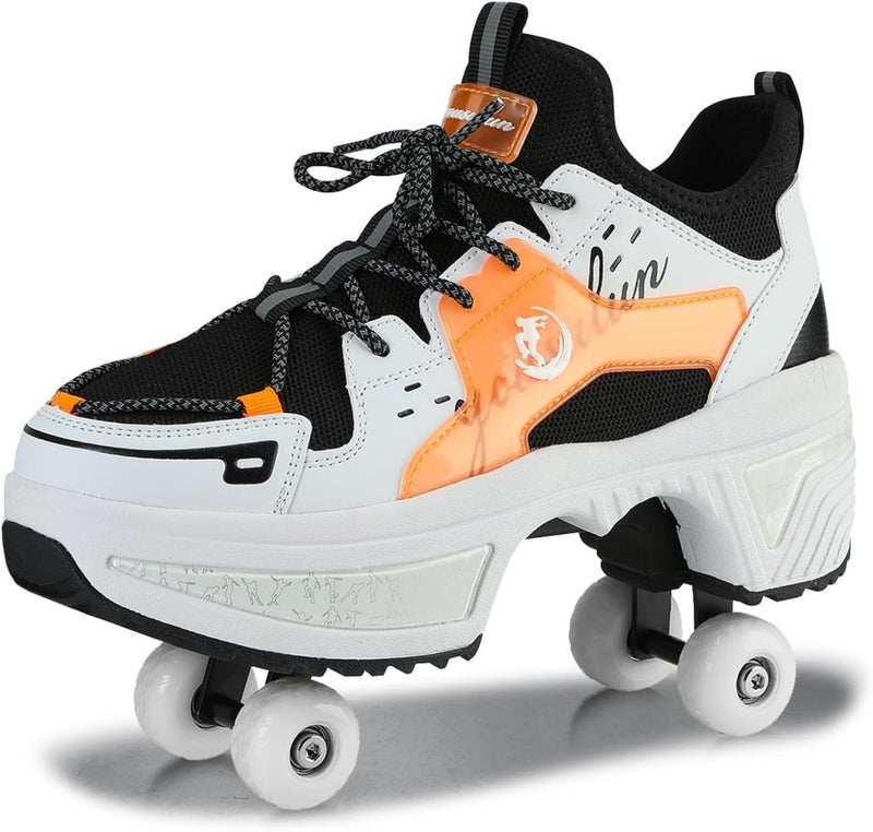 Load image into Gallery viewer, Rolschaatsen, schoenen met wieltjes, skateschoenen, inline skates, verstelbare damesschoenen met wieltjes, voor meisjes - happygetfit.com
