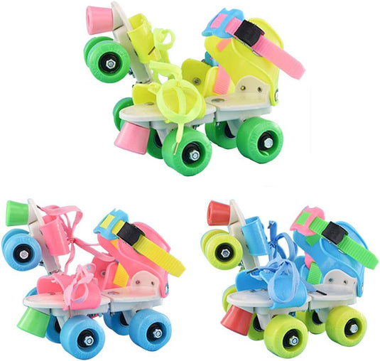 Rolschaatsen voor kinderen, verstelbaar, 4 wielen, inlineskates, schaatsen, chroom, kogellagers, fitnessschoenen, inlineskates, voor meisjes en jongens, beginners - happygetfit.com