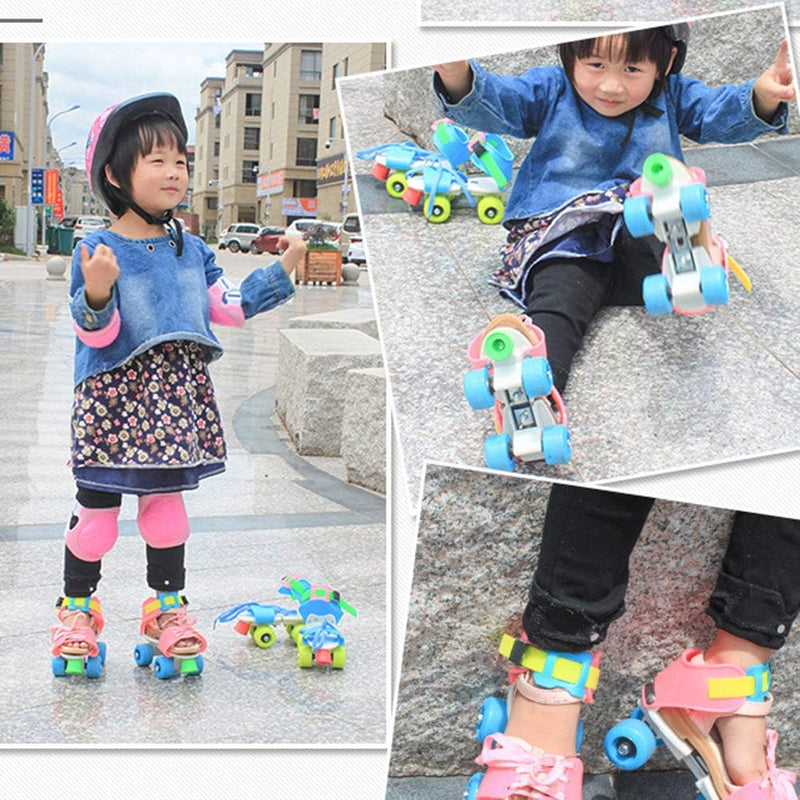 Load image into Gallery viewer, Rolschaatsen voor kinderen, verstelbaar, 4 wielen, inlineskates, schaatsen, chroom, kogellagers, fitnessschoenen, inlineskates, voor meisjes en jongens, beginners - happygetfit.com
