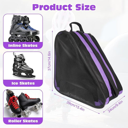 Rolschaatstas voor kinderen roze met verstelbare schouderriem - happygetfit.com