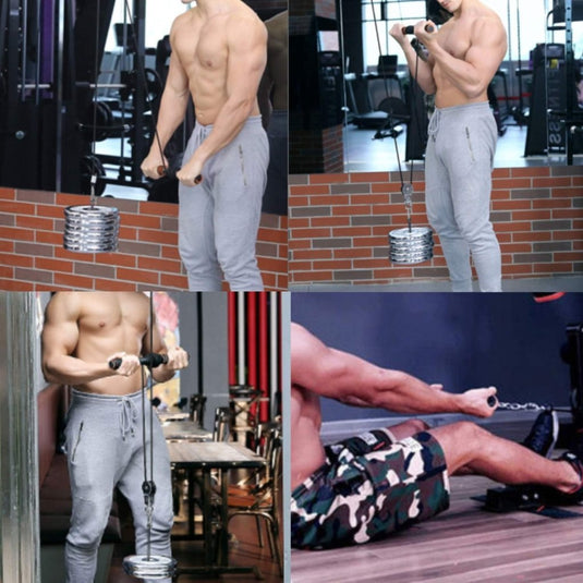 Roterende rechte kabelstang 42,5 cm met karabijnhaak – lat pulldown bar – kabelaccessoire - happygetfit.com