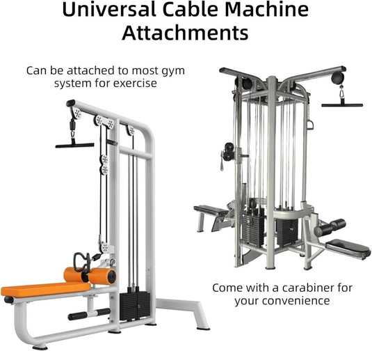 Roterende rechte kabelstang 42,5 cm met karabijnhaak – lat pulldown bar – kabelaccessoire - happygetfit.com