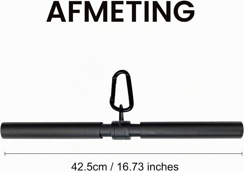 Chargez l'image dans la visionneuse de la galerie, Roterende rechte kabelstang 42,5 cm met karabijnhaak – lat pulldown bar – kabelaccessoire - happygetfit.com
