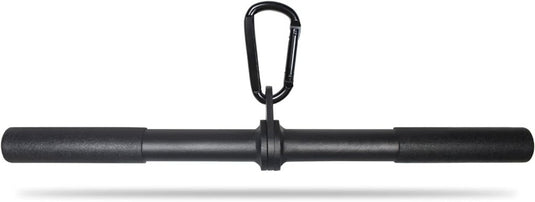 Roterende rechte kabelstang 42,5 cm met karabijnhaak – lat pulldown bar – kabelaccessoire - happygetfit.com