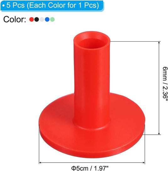 Rubber golf tees 6x5 cm (5 stuks) - Oefen tees voor hitting mats - Golf balhouder driving range - happygetfit.com