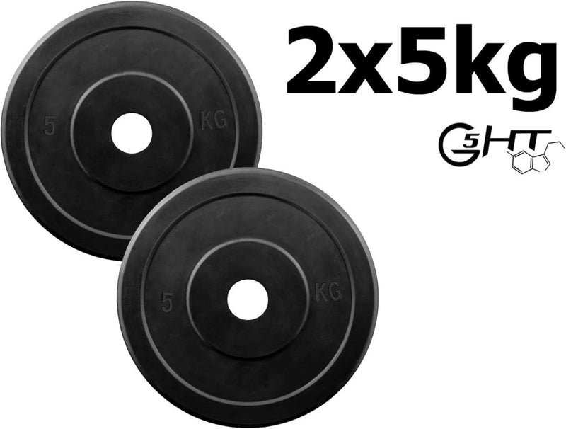 Laad afbeelding in Galerijviewer, Rubberen gietijzeren schijven G5 HT SPORT Ø gat 25 mm voor sportschool en thuisgymnastiek van 0,5 tot 20 kg voor stuur en halters - happygetfit.com
