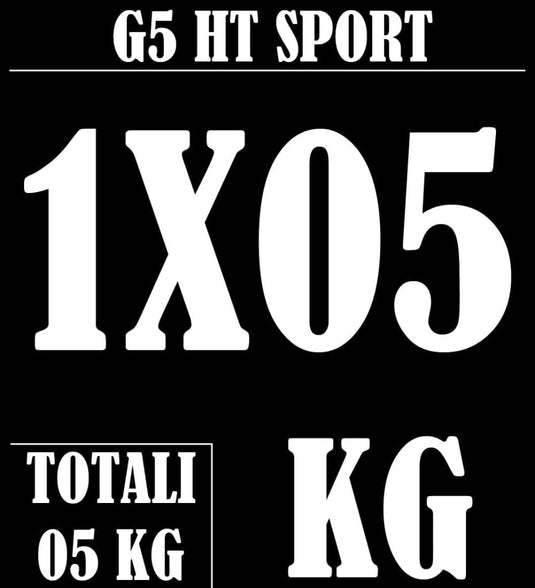 Rubberen gietijzeren schijven G5 HT SPORT Ø gat 25 mm voor sportschool en thuisgymnastiek van 0,5 tot 20 kg voor stuur en halters - happygetfit.com