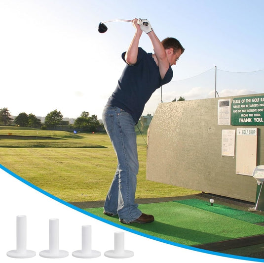 Rubberen golftees 5 stuks 83 mm voor oefenmatten – golfbal houders – driving range trainingsbenodigdheden - happygetfit.com