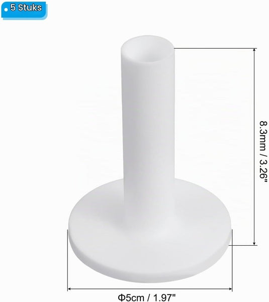 Rubberen golftees 5 stuks 83 mm voor oefenmatten – golfbal houders – driving range trainingsbenodigdheden - happygetfit.com