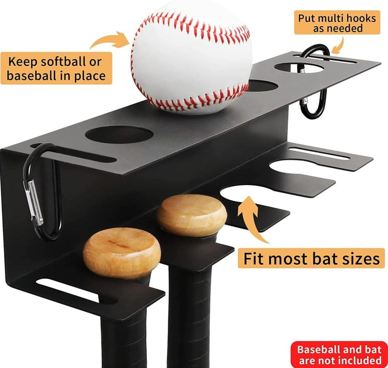 Laad afbeelding in Galerijviewer, ⚾ Ruimtebesparend honkbalopbergrek voor knuppels en ballen – sterk, strak en stijlvol - happygetfit.com
