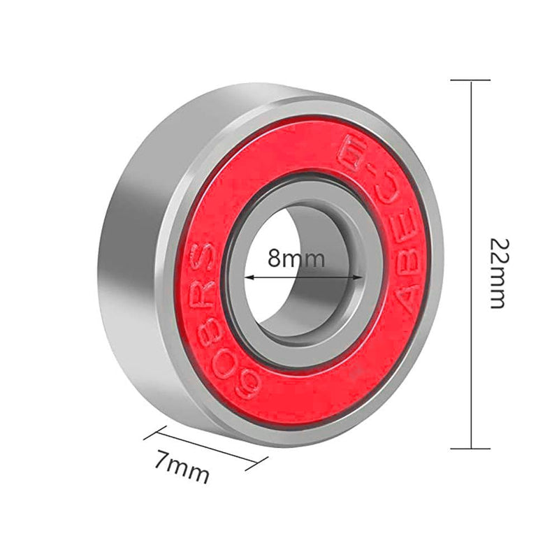 Load image into Gallery viewer, Rybtd 20 STUKS Skateboardlagers kleurenminiatuur, Dubbel afgeschermde lagers ABEC-9 608 2RS Skateboard Lager voor Lange Skateboards Vierwielige Skates Wielen Vervangende Lager - happygetfit.com
