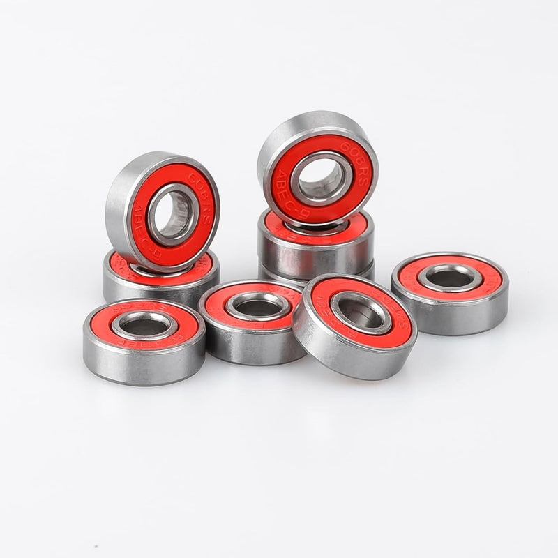 Load image into Gallery viewer, Rybtd 20 STUKS Skateboardlagers kleurenminiatuur, Dubbel afgeschermde lagers ABEC-9 608 2RS Skateboard Lager voor Lange Skateboards Vierwielige Skates Wielen Vervangende Lager - happygetfit.com
