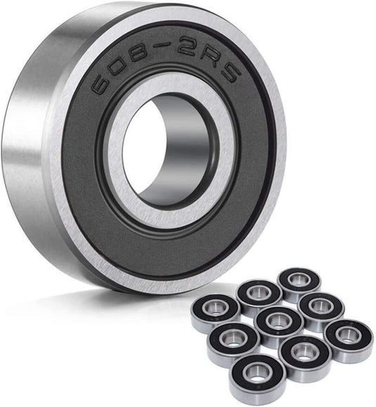 Rybtd 20 STUKS Skateboardlagers kleurenminiatuur, Dubbel afgeschermde lagers ABEC-9 608 2RS Skateboard Lager voor Lange Skateboards Vierwielige Skates Wielen Vervangende Lager - happygetfit.com