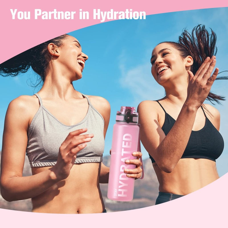 Load image into Gallery viewer, Sahara Sailor Water Bottle, 32/25/17oz Durable and Leakproof Water Bottles Motivational with Time Marker, Tritan, BPA Free, Wide Mouth with Easy Clean Brush for Gym, Travel, School, Office (1 Bottle) - happygetfit.com
