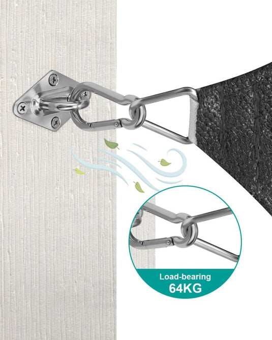 Schaduwzeil bevestigingsset 40-delig van RVS met verstelbare spanschroeven van 5 inch – zonnezeil montage – zeilspanners - happygetfit.com