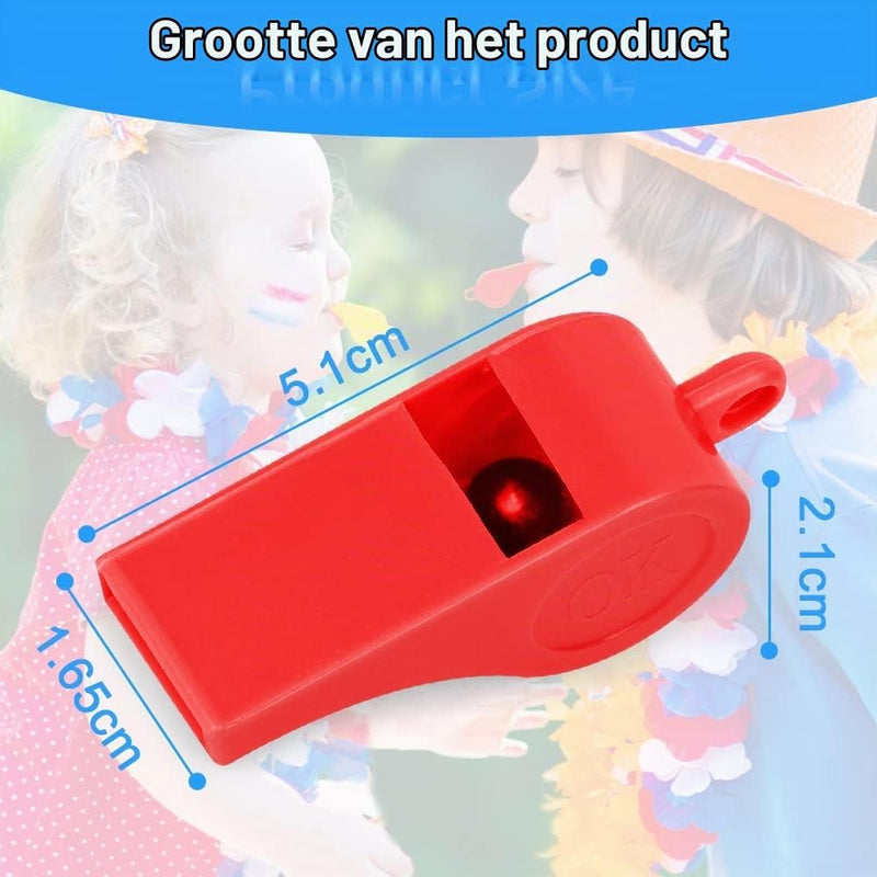 Laad afbeelding in Galerijviewer, Scheidsrechterfluitjes 20 stuks van ABS kunststof met draagkoord in 5 kleuren – sportfluitjes – trainingsfluitjes - happygetfit.com
