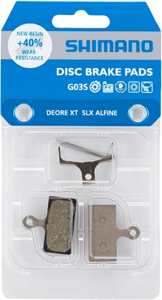 Laad afbeelding in Galerijviewer, Schijfremblokset Shimano G03S Resin - happygetfit.com
