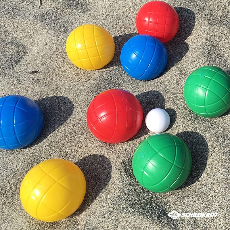 Laad afbeelding in Galerijviewer, Schildköt Fun Boccia set, 4x 2 kunststof bollen, 1x doelkogel, in hersluitbare draagtas, 970009 - happygetfit.com
