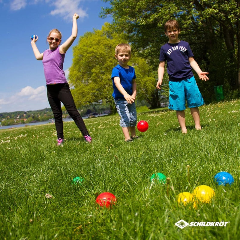 Laad afbeelding in Galerijviewer, Schildköt Fun Boccia set, 4x 2 kunststof bollen, 1x doelkogel, in hersluitbare draagtas, 970009 - happygetfit.com

