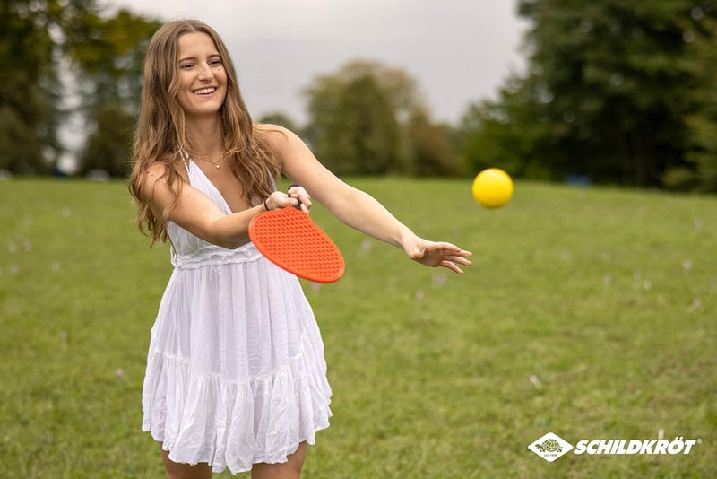 Laad afbeelding in Galerijviewer, Schildkröt Attenennis set, 2 rackets, 2 softballen, in nettas, 970130 - happygetfit.com
