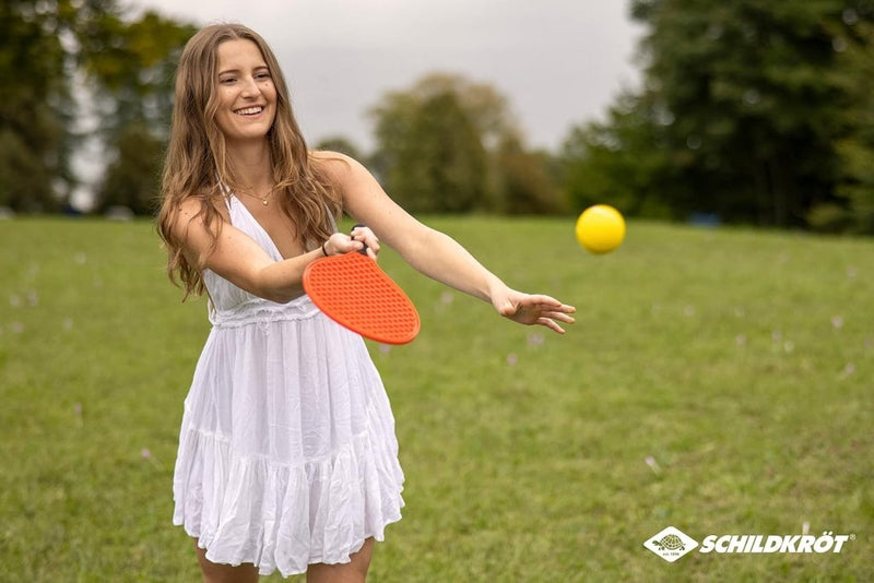 Laad afbeelding in Galerijviewer, Schildkröt Attenennis set, 2 rackets, 2 softballen, in nettas, 970130 - happygetfit.com
