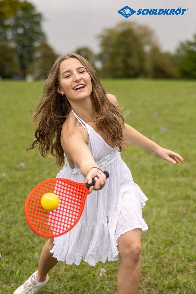 Laad afbeelding in Galerijviewer, Schildkröt Attenennis set, 2 rackets, 2 softballen, in nettas, 970130 - happygetfit.com
