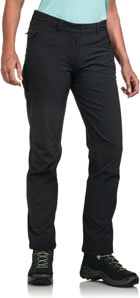 Schöffel Engadin1 damesbroek, duurzame damesbroek voor wandelingen, waterafstotende outdoorbroek met sportieve snit - happygetfit.com