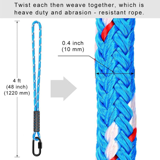Schommel ophangtouwen 2 stuks 120 cm van polyester met karabijnhaken voor boom en balk – ophangtouwen – schommelbevestiging - happygetfit.com