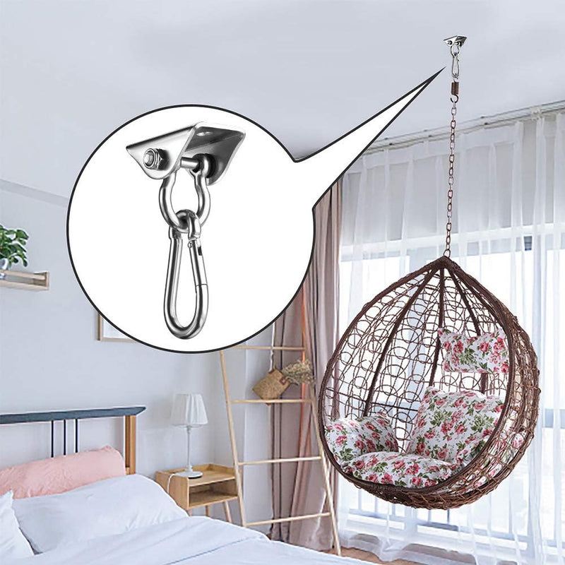 Carica immagine in Galleria Viewer, Schommelhaken 2 stuks 360° draaibaar van roestvrij staal tot 400 kg – ophanghaken – schommel accessoires - happygetfit.com
