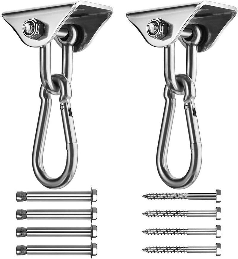 Carica immagine in Galleria Viewer, Schommelhaken 2 stuks 360° draaibaar van roestvrij staal tot 400 kg – ophanghaken – schommel accessoires - happygetfit.com
