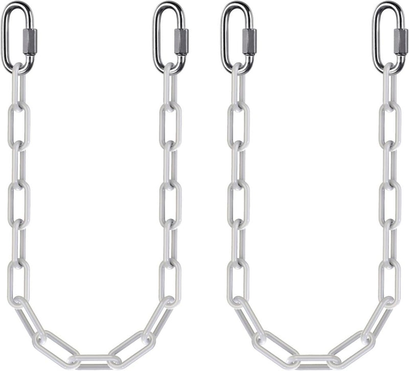 Laden Sie das Bild in Galerie -Viewer, Schommelkettingen 2 stuks 250 cm van roestvrij staal met 5 mm schakels en karabijnhaken – hangstoelketting – ophangverlenging - happygetfit.com

