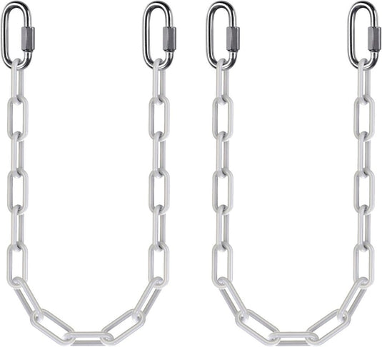 Schommelkettingen 2 stuks 250 cm van roestvrij staal met 5 mm schakels en karabijnhaken – hangstoelketting – ophangverlenging - happygetfit.com