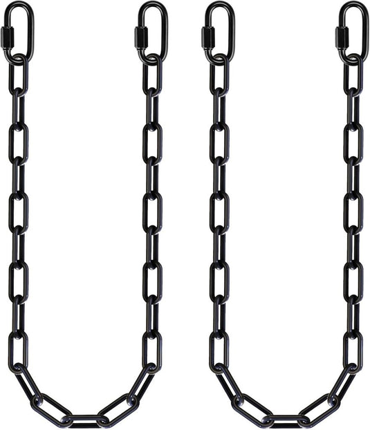 Schommelkettingen 2 stuks 250 cm van roestvrij staal met 5 mm schakels en karabijnhaken – hangstoelketting – ophangverlenging - happygetfit.com