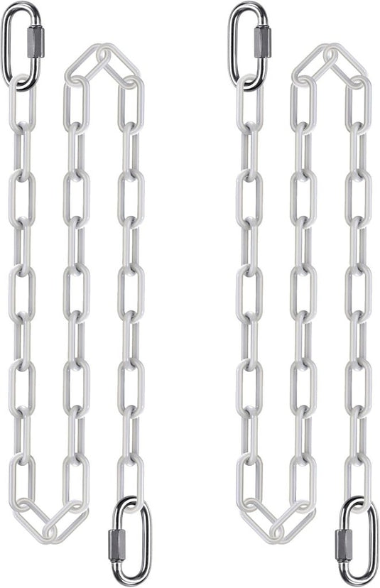 Schommelkettingen 2 stuks 250 cm van roestvrij staal met 5 mm schakels en karabijnhaken – hangstoelketting – ophangverlenging - happygetfit.com