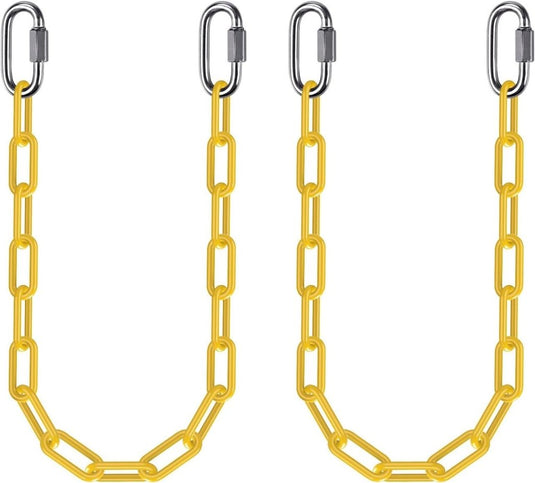 Schommelkettingen 2 stuks 250 cm van roestvrij staal met 5 mm schakels en karabijnhaken – hangstoelketting – ophangverlenging - happygetfit.com