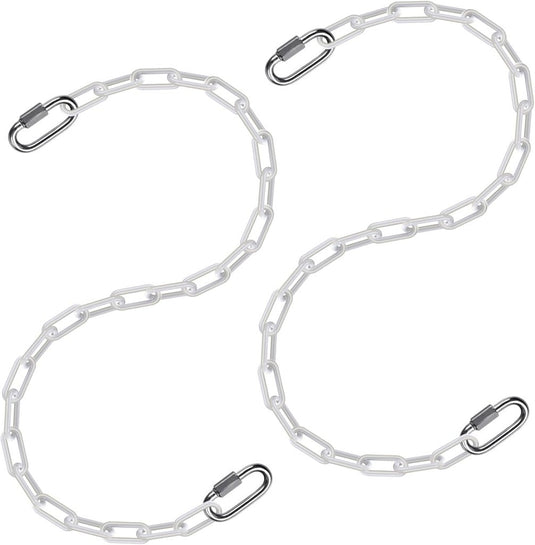 Schommelkettingen 2 stuks 250 cm van roestvrij staal met 5 mm schakels en karabijnhaken – hangstoelketting – ophangverlenging - happygetfit.com
