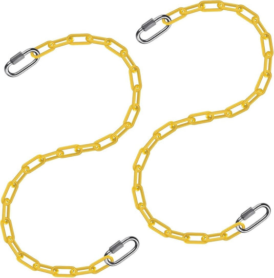 Schommelkettingen 2 stuks 250 cm van roestvrij staal met 5 mm schakels en karabijnhaken – hangstoelketting – ophangverlenging - happygetfit.com