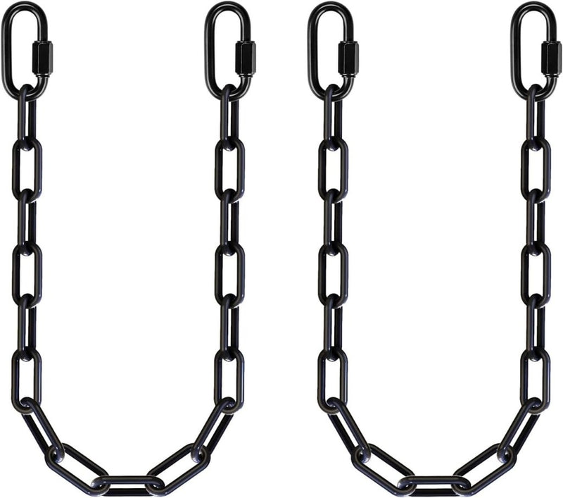 Laden Sie das Bild in Galerie -Viewer, Schommelkettingen 2 stuks 250 cm van roestvrij staal met 5 mm schakels en karabijnhaken – hangstoelketting – ophangverlenging - happygetfit.com
