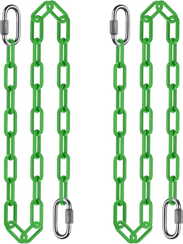 Laden Sie das Bild in Galerie -Viewer, Schommelkettingen 2 stuks 250 cm van roestvrij staal met 5 mm schakels en karabijnhaken – hangstoelketting – ophangverlenging - happygetfit.com
