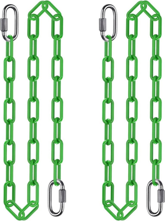 Schommelkettingen 2 stuks 250 cm van roestvrij staal met 5 mm schakels en karabijnhaken – hangstoelketting – ophangverlenging - happygetfit.com