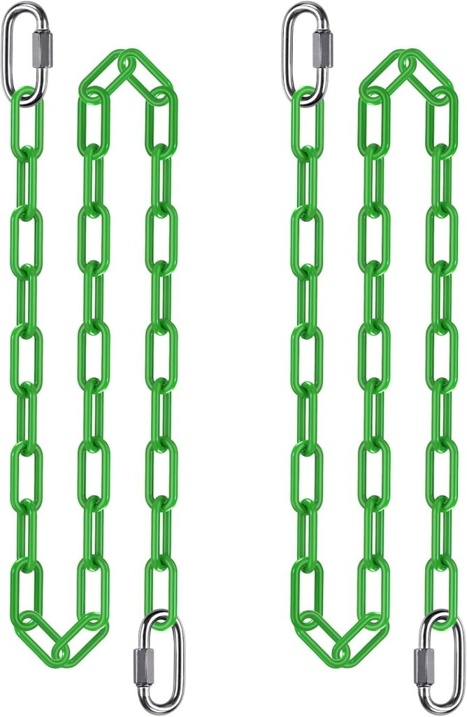 Laden Sie das Bild in Galerie -Viewer, Schommelkettingen 2 stuks 250 cm van roestvrij staal met 5 mm schakels en karabijnhaken – hangstoelketting – ophangverlenging - happygetfit.com

