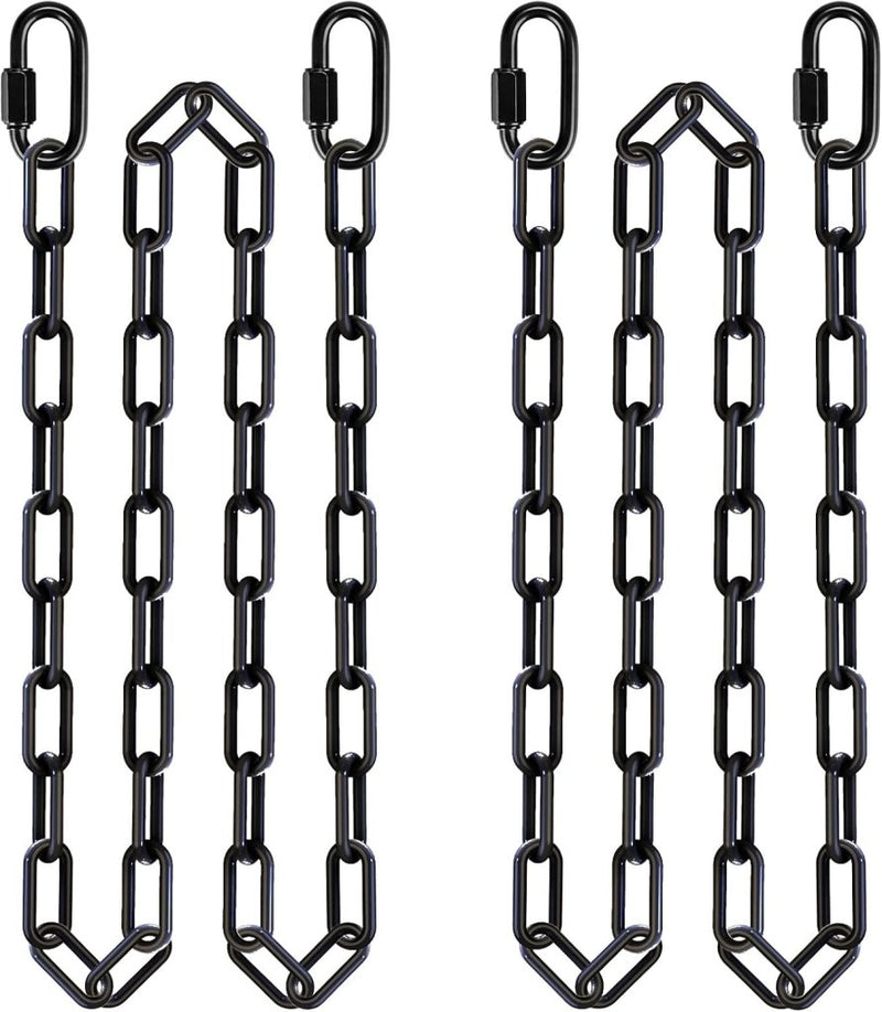Laden Sie das Bild in Galerie -Viewer, Schommelkettingen 2 stuks 250 cm van roestvrij staal met 5 mm schakels en karabijnhaken – hangstoelketting – ophangverlenging - happygetfit.com
