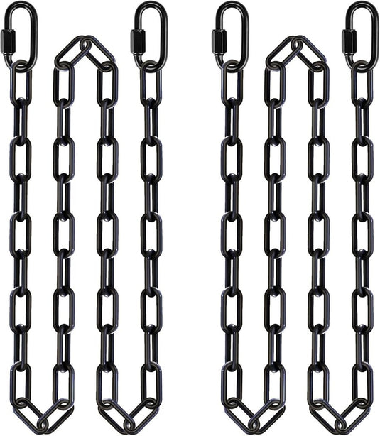 Schommelkettingen 2 stuks 250 cm van roestvrij staal met 5 mm schakels en karabijnhaken – hangstoelketting – ophangverlenging - happygetfit.com