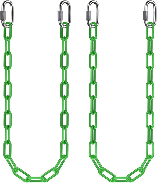 Schommelkettingen 2 stuks 250 cm van roestvrij staal met 5 mm schakels en karabijnhaken – hangstoelketting – ophangverlenging - happygetfit.com